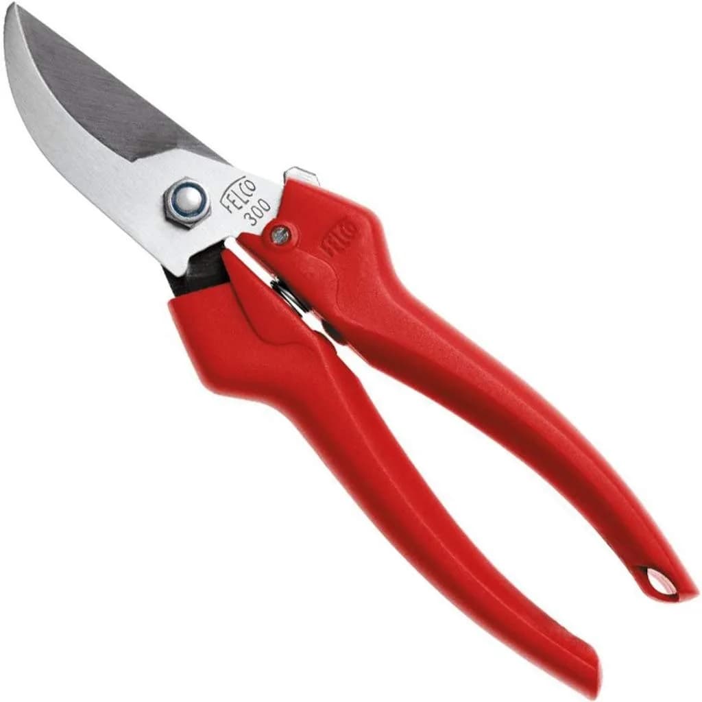 FELCO F300 Pruning Snips – 7.5" Lightweight Garden Clippers for Picking & Trimming | Stainless Steel Blade, Fine Tip