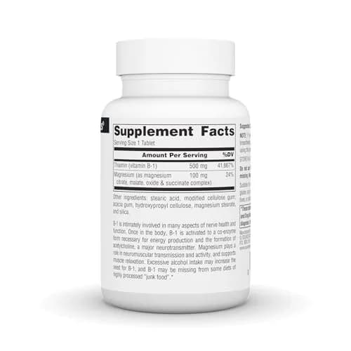 Source Naturals Vitamin B-1, Thiamin, 500mg | Supports Nerve & Energy thumbnail 2