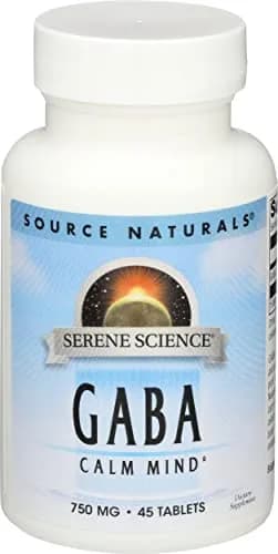 Source Naturals Serene Science GABA 750mg 45 Count Tablets | Calm Mind & Muscle Relaxation thumbnail 1