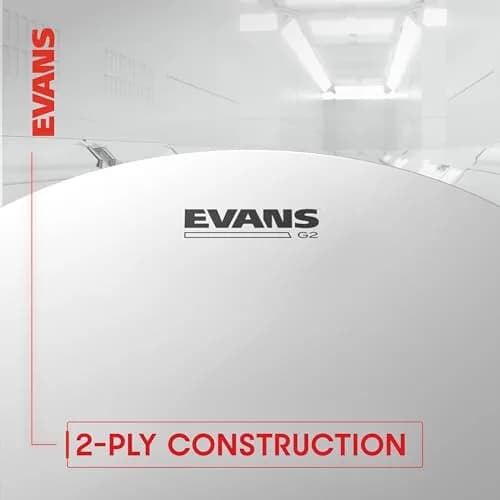 Evans G2 Coated Standard Tompack Drumheads 12", 13", 16" (30cm, 33cm, 41cm) | 2-Ply Synthetic Film for Warm Attack & Fat Low-End thumbnail 5