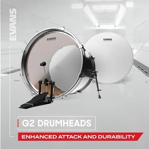 Evans G2 Coated Standard Tompack Drumheads 12", 13", 16" (30cm, 33cm, 41cm) | 2-Ply Synthetic Film for Warm Attack & Fat Low-End thumbnail 3