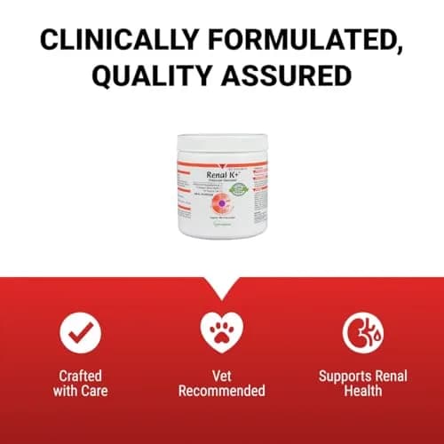 Vetoquinol Renal K, Potassium Powder for Dogs and Cats, 3.5 oz | Supports Kidney & Muscle Health thumbnail 6