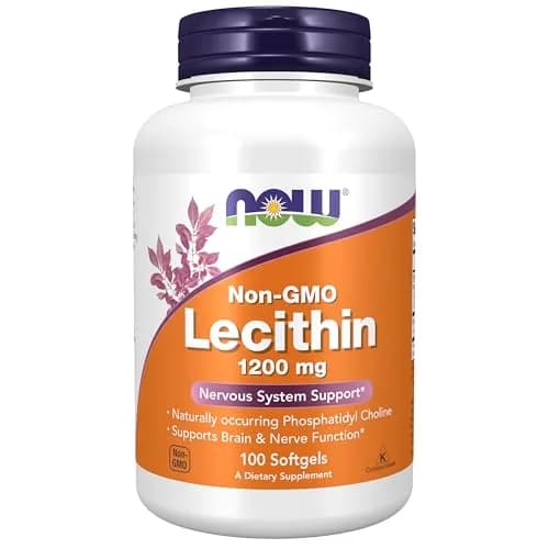 NOW Foods Lecithin 1200 mg Softgels (100 Count, 3600 mg Soy Lecithin) | Supports Brain & Nerve Function thumbnail 1