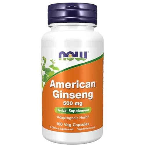NOW Supplements American Ginseng Extract 100 Veg Caps | Adaptogenic Herb for Energy & Focus thumbnail 1