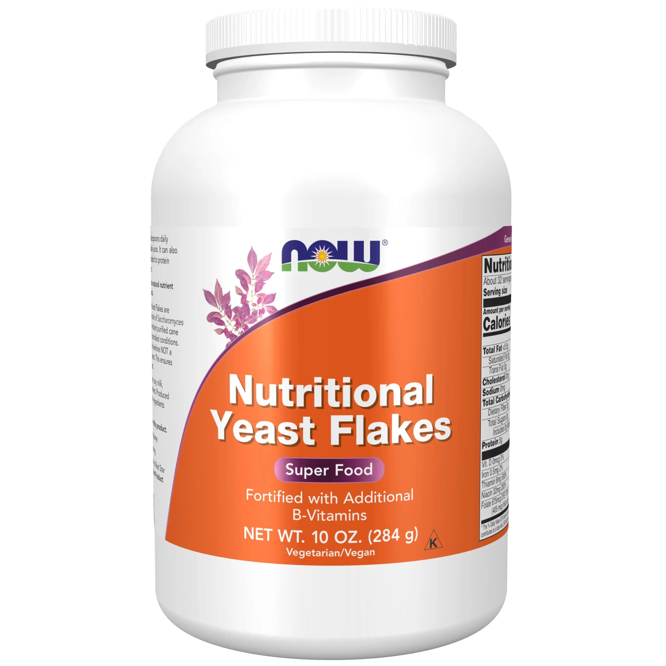 NOW Foods Nutritional Yeast Flakes Fortified with B-Vitamins 283g (10 oz) | Super Food for Daily Wellness