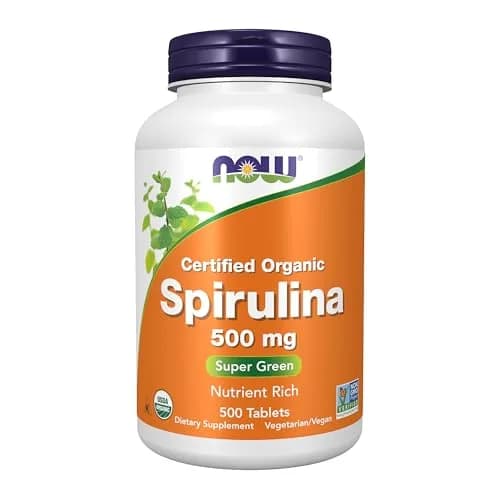 NOW Organic Spirulina 500 mg | Pure, Nutrient-Rich Microalgae Supplement for Adults thumbnail 1