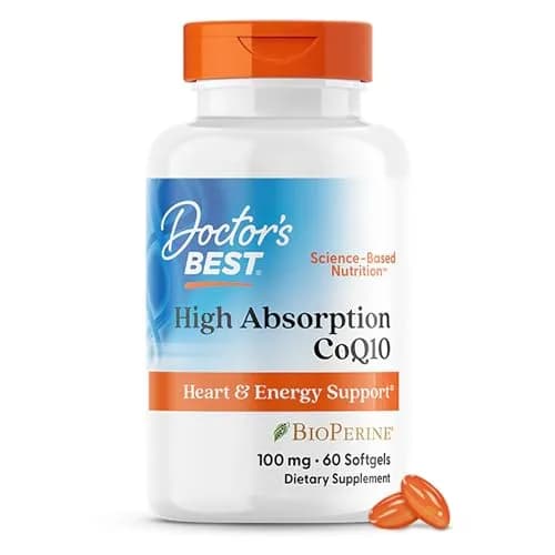 Doctor's Best High Absorption CoQ10 with BioPerine 100 mg 60 SoFtgels thumbnail 1