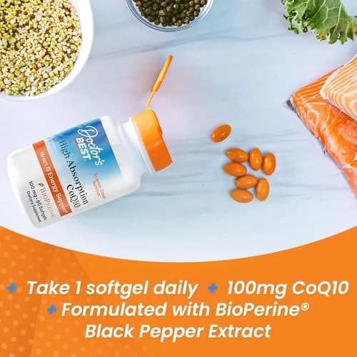 Doctor's Best High Absorption CoQ10 with BioPerine 100 mg 60 SoFtgels thumbnail 7