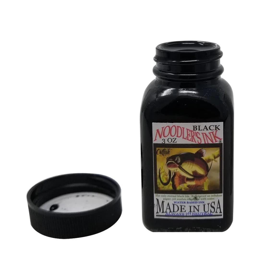 NOODLER'S Black Waterproof Fountain Pen Ink - Bulletproof, 88ml (3 fl oz) | Fraud-Proof & Permanent — Black
