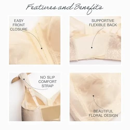 Playtex 18 Hour Supportive Wireless Bra D 38 | Front Close, Full Coverage, Comfort (115 chars) thumbnail 4