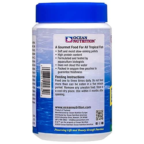 Ocean Nutrition Fish Food - Tropical Fish Food, Soft Moist Sinking Pellets, High Protein(41%) Guppy Fish Food, Fish Food Flakes Alternative, 14 oz (400 g), Medium Pellet thumbnail 3