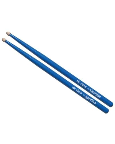 Vic Firth American Classic Blue Kidsticks | Designed for children 3-8, premium USA hickory, bright blue finish, quality sound, easy grip thumbnail 1