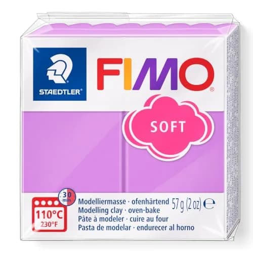 STAEDTLER FIMO Soft Polymer Clay 57g Lavender | Oven Bake Craft Clay for Jewelry & Sculpting thumbnail 1