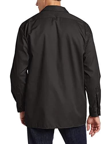 Dickies Men's Long Sleeve Work Shirt Black Small | Moisture-Wicking & Wrinkle-Resistant thumbnail 4