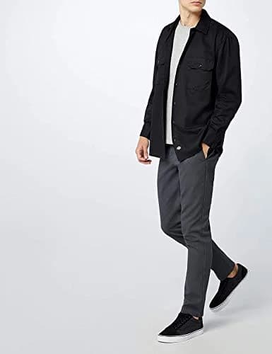 Dickies Men's Long Sleeve Work Shirt Black Small | Moisture-Wicking & Wrinkle-Resistant thumbnail 5