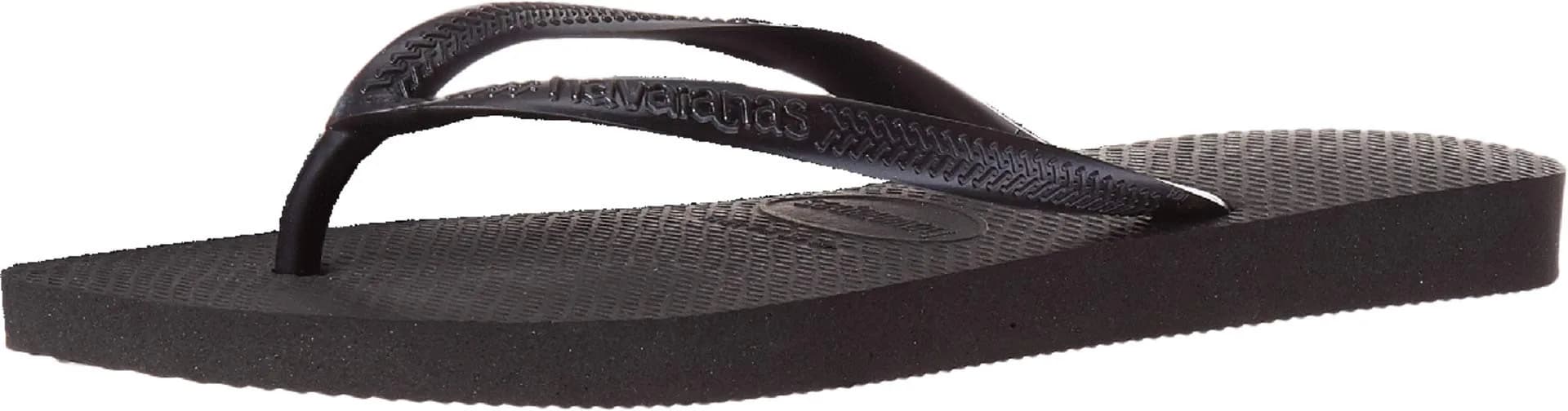 Havaianas Women's Slim Flip Flops Sandals - Black, 9/10 | Sleek Summer Beachwear