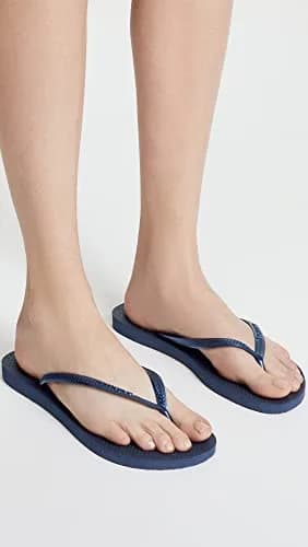 Havaianas Women's Slim Flip Flops Sandals - Navy Blue | Sleek, Cushioned, Summer Beachwear (70-120 chars) thumbnail 2