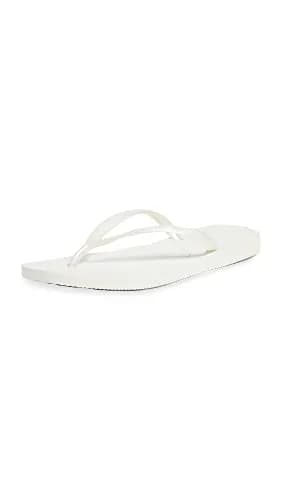 Havaianas Women's Slim Flip Flops Sandals - White, 7/8 | Sleek, Comfortable, Durable Summer Footwear thumbnail 1