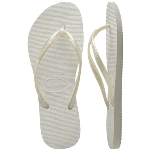 Havaianas Women's Slim Flip Flops Sandals - White, 7/8 | Sleek, Comfortable, Durable Summer Footwear thumbnail 7