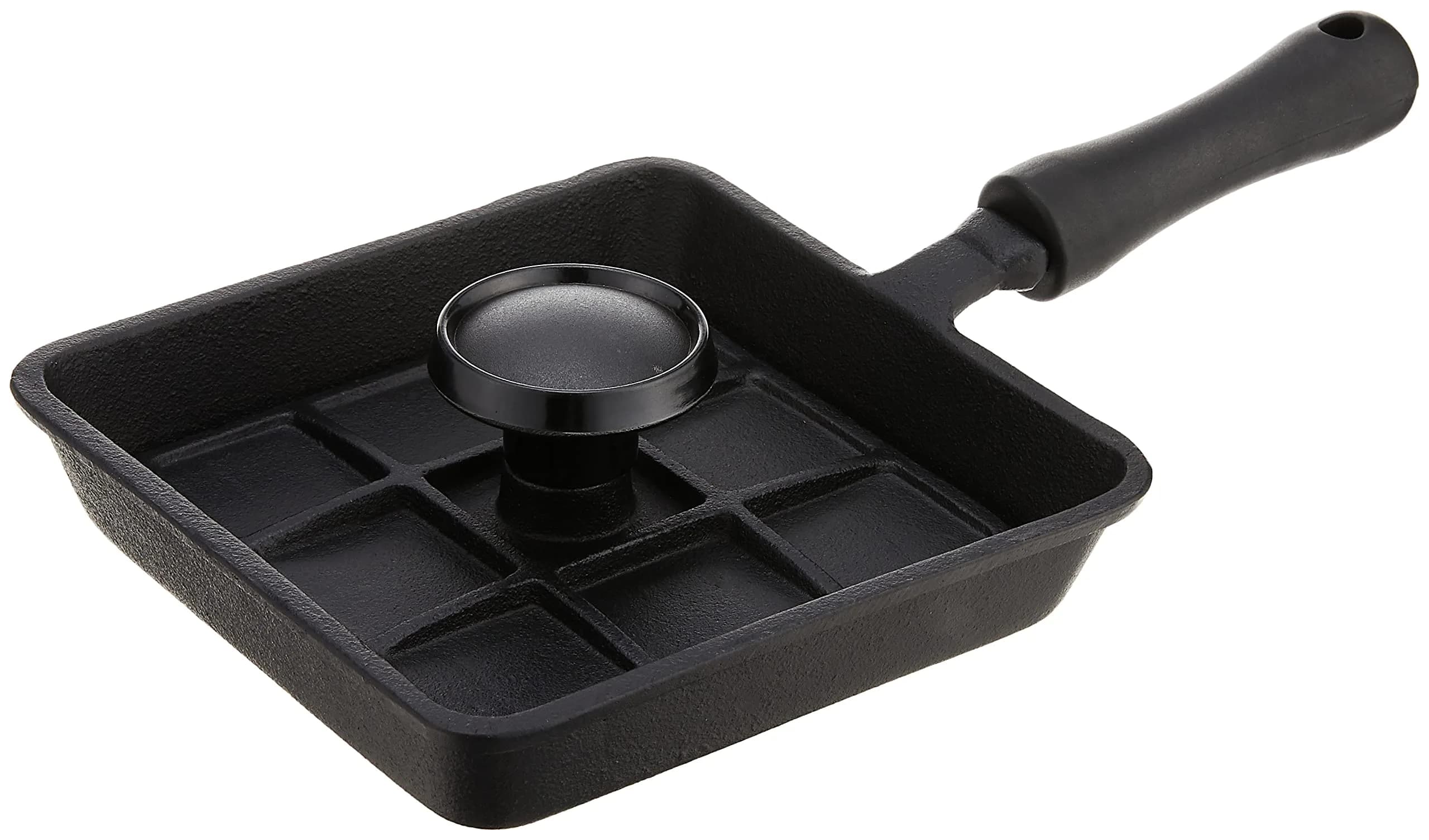 Norpro Mini Cast Iron Panini Pan with Press 5.9 IN | Perfect for Sandwiches & Grilled Foods
