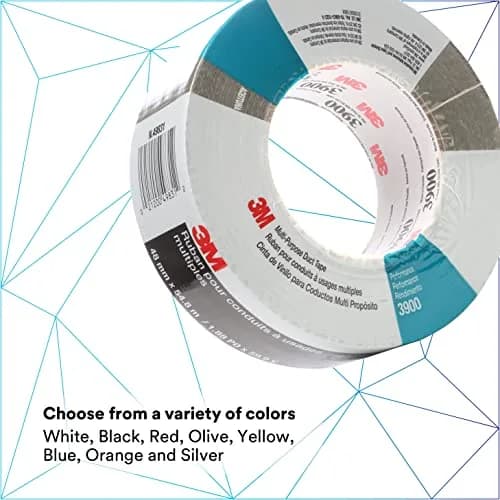 3M Multi-Purpose Duct Tape 3900 | Water Resistant, Olive Color, 48 mm x 54.8 m, Rubber Adhesive thumbnail 3