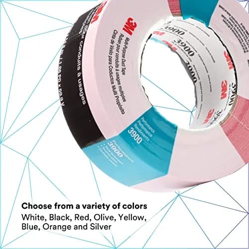 3M Multi-Purpose Duct Tape 3900 | Water Resistant Rubber Adhesive, 48mm x 54.8m, Red thumbnail 3