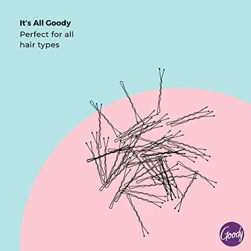 Goody Slideproof Women's Bobby Pin - 48 Count, Crimpled Black - 2 Inch Pain-Free Pins to Style and Secure All Hair Types thumbnail 4