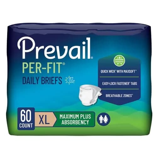 Prevail Per-Fit Daily Briefs XL | Heavy Absorbency Night & Day Comfort thumbnail 1