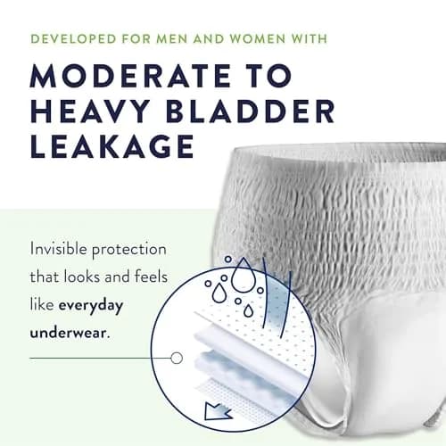 Prevail Daily Protective Underwear - Unisex Adult Incontinence Underwear - Disposable Adult Diaper for Men & Women - Maximum Absorbency - Medium - 80 Count (4 packs of 20) thumbnail 3