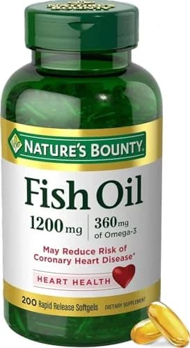 Nature's Bounty Fish Oil Omega 3 Supplements 1200 Mg (360 Mg Omega-3) 200 Softgels thumbnail 1