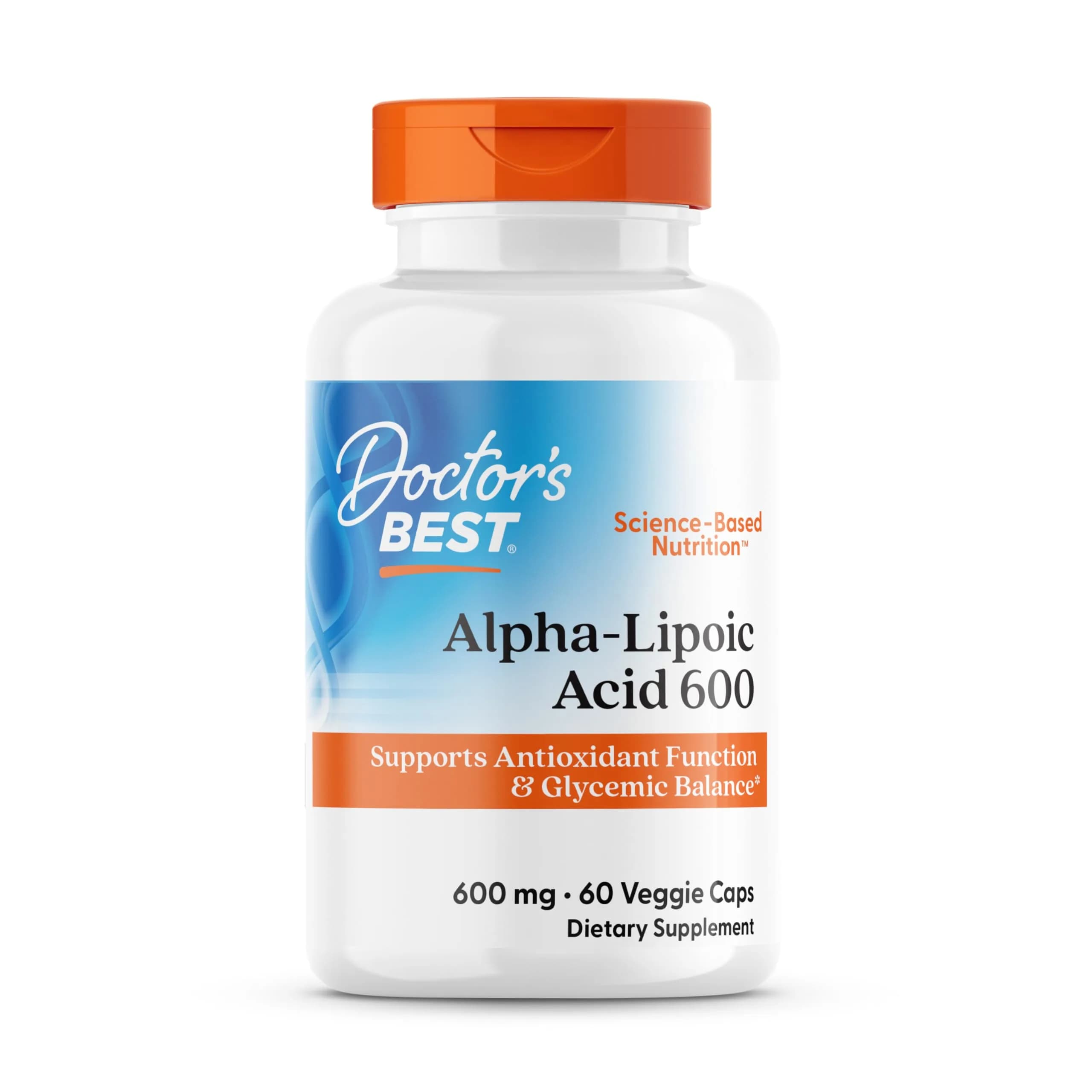 Doctor's Best Alpha-Lipoic Acid 600mg 60 Veggie Caps | Antioxidant Support for Cellular Function — 600 mg