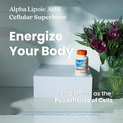 Doctor's Best Alpha-Lipoic Acid 600mg 60 Veggie Caps | Antioxidant Support for Cellular Function thumbnail 4