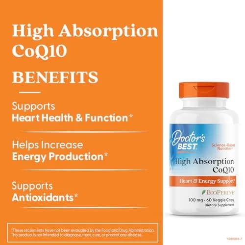 Doctor's Best High Absorption CoQ10 with BioPerine 100 mg 60 Veggie Caps thumbnail 2