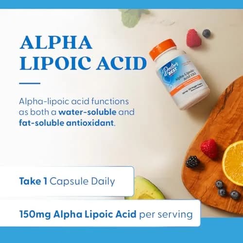 Doctor's Best Alpha Lipoic Acid Supplement 150mg, 120 Veggie Caps | Antioxidant Support for Cellular Function thumbnail 4
