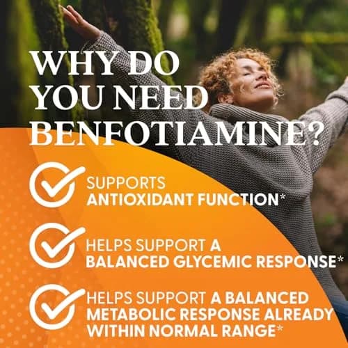 Doctor's Best Benfotiamine 150mg Supplement | Non GMO, Vegan, 120 Veggie Caps thumbnail 5