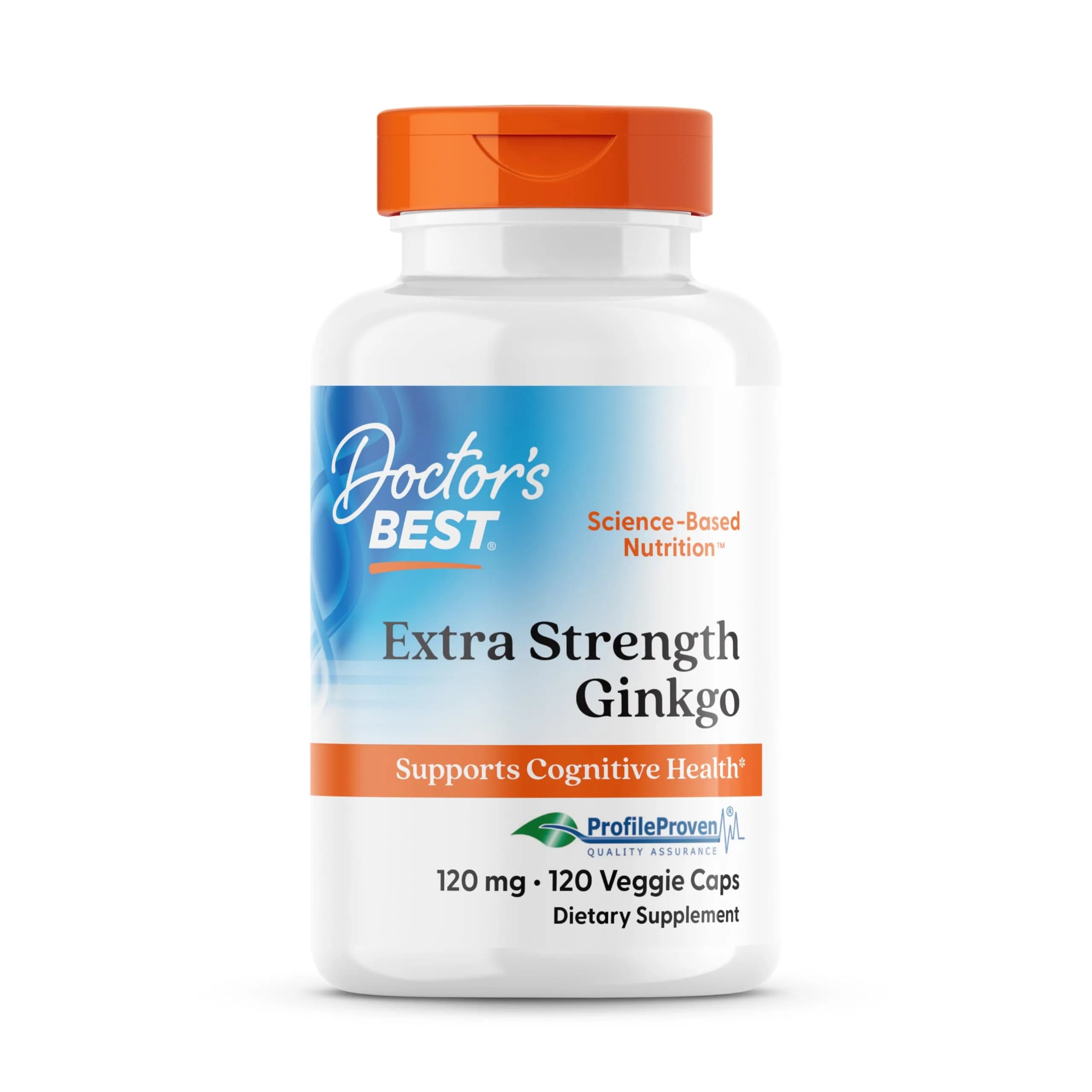 Doctor's BEST Extra Strength Ginkgo Biloba Capsules 120 mg | Brain & Memory Support, Vegan, Gluten-Free