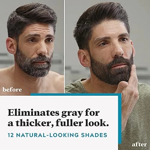 Just For Men Mustache & Beard Dye, Darkest Brown M-50 (3 Pack) | Keratin & Biotin Enriched for Coarse Facial Hair thumbnail 2