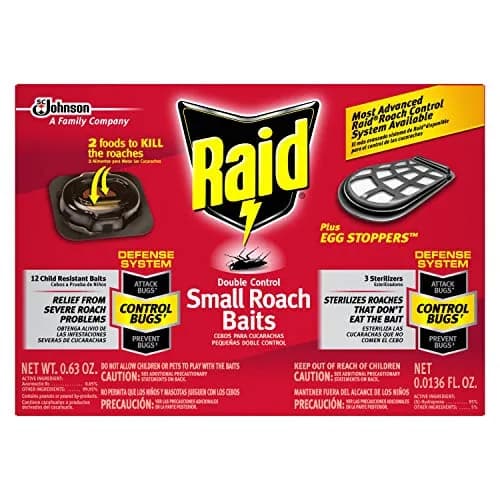 Raid Double Control Small Roach Baits Plus Egg Stopper 12 Count | Effective Roach Relief in India thumbnail 1