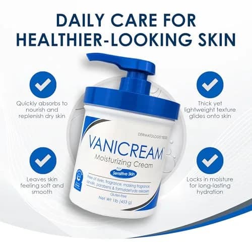 Vanicream Moisturizing Cream with Pump Dispenser 473ml (16 Oz) | Gentle Hydration for Sensitive Skin thumbnail 7