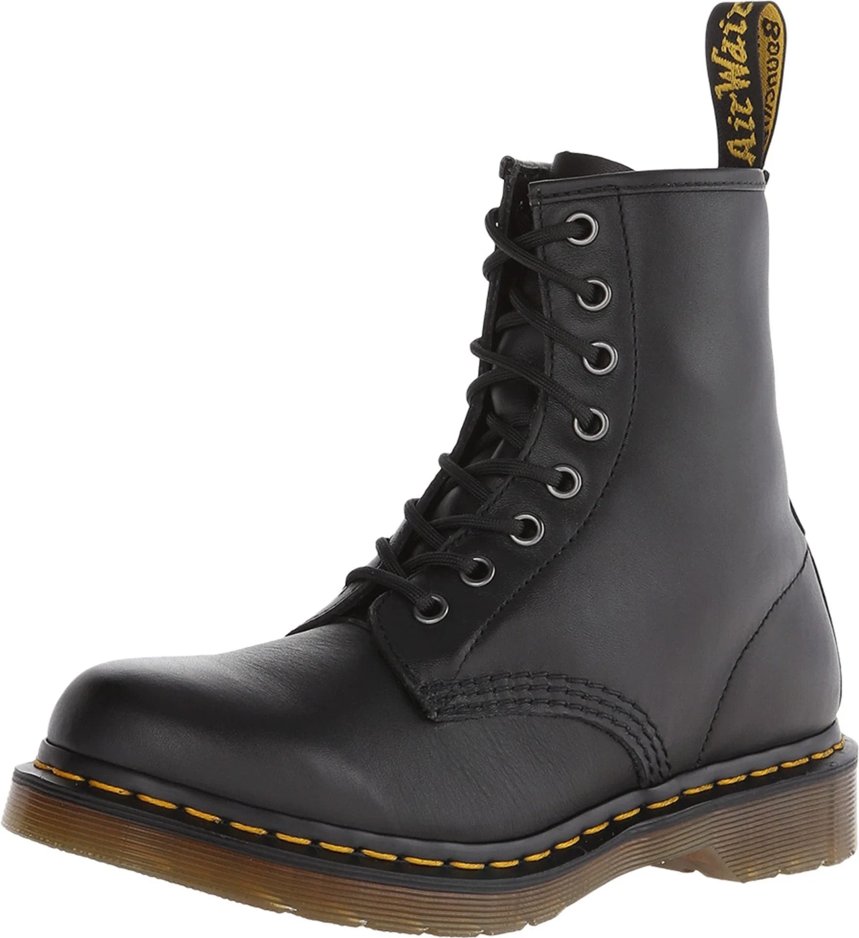 Dr. Martens Womens 1460 Nappa Leather 8 Eye Boot, Black, Size 5 | Edgy Comfort - main product image