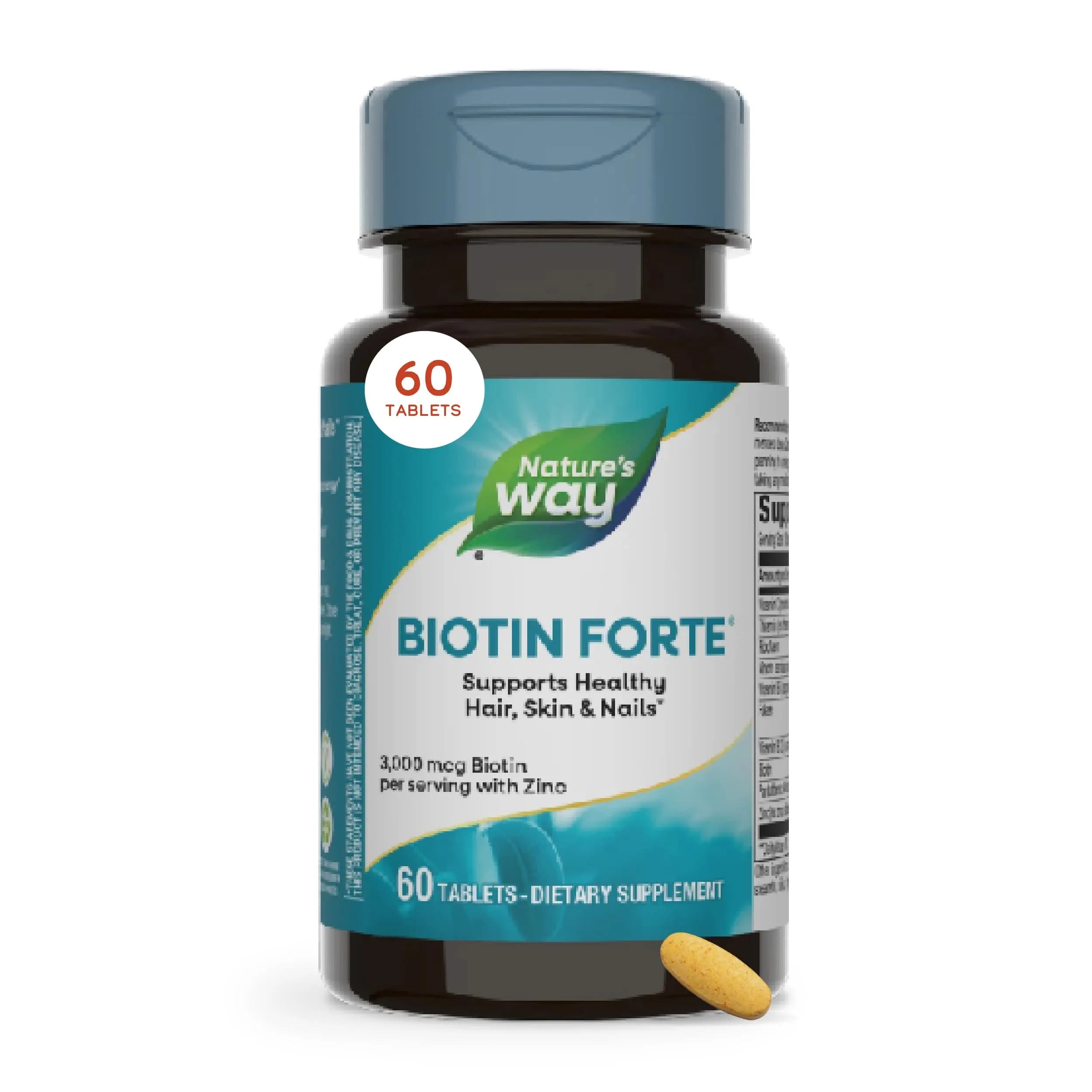 Nature's Way Biotin Forte, Hair, Skin, Nails, 3 mg | Supports Hair & Skin Wellness