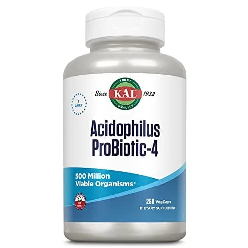 KAL Acidophilus ProBiotic-4 250 VegCaps | Digestive & Gut Health Support thumbnail 1