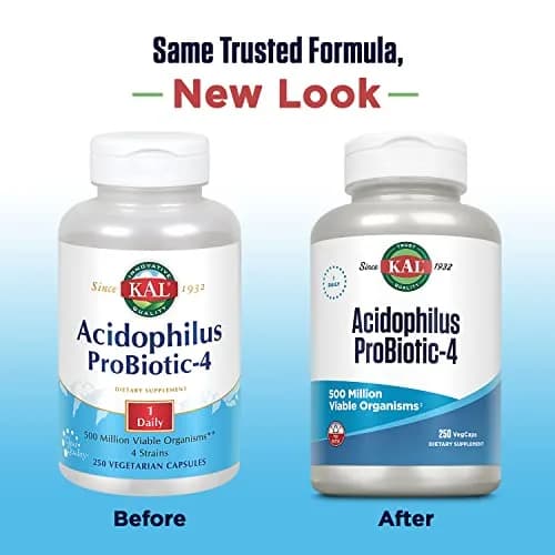 KAL Acidophilus ProBiotic-4 250 VegCaps | Digestive & Gut Health Support thumbnail 2