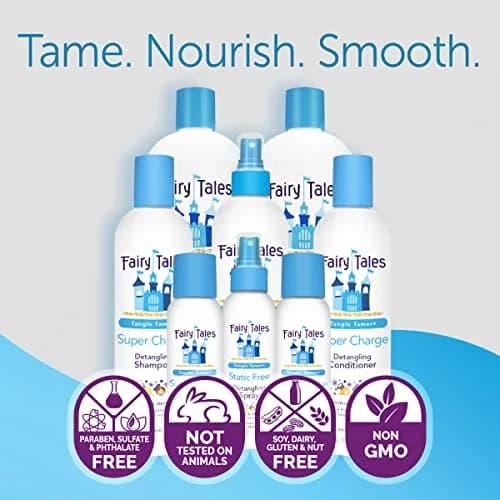 Fairy Tales Tangle Tamer Super Charge - Detangling Conditioner for Kids - Paraben Free, Sulfate Free, Gluten Free, Nut Free - 12 oz | Nourishing, gentle detangler for unruly hair thumbnail 4