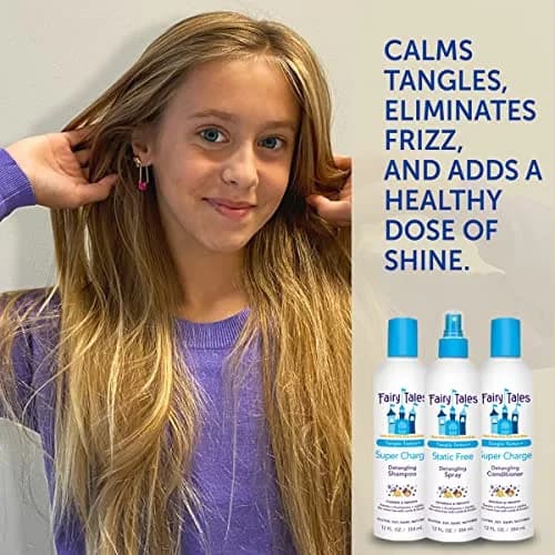 Fairy Tales Tangle Tamer Super Charge - Detangling Conditioner for Kids - Paraben Free, Sulfate Free, Gluten Free, Nut Free - 12 oz | Nourishing, gentle detangler for unruly hair thumbnail 3