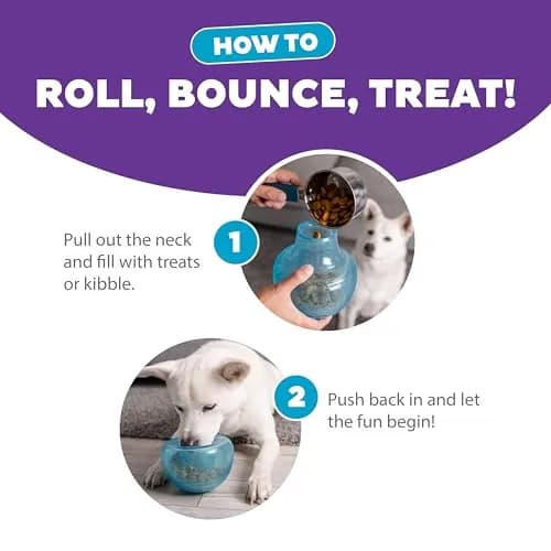 Outward Hound Snoop Interactive Treat Dispenser Dog Toy, Blue, 5" | Mental Stimulation & Slow Feeding thumbnail 6