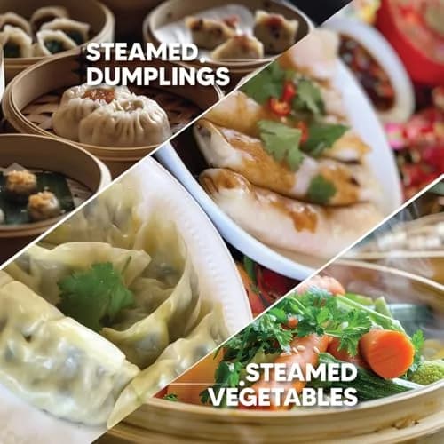 Helen's Asian Kitchen Bamboo Dim Sum Steamer Basket with Lid, 4 Inch (10 cm) 1-Tier | Authentic Asian Cooking thumbnail 5