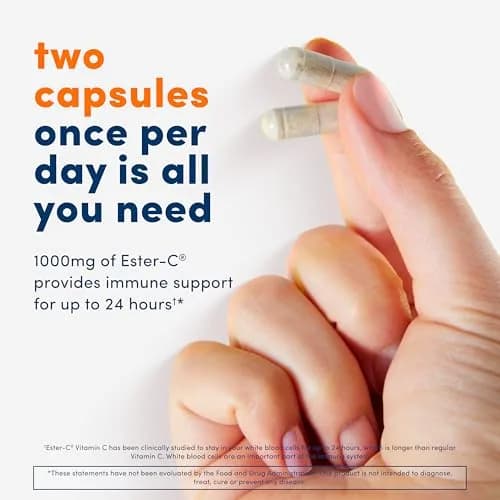 American Health Ester-C w/Citrus Bioflavonoids Capsules, 500mg | 120ct immune support thumbnail 4
