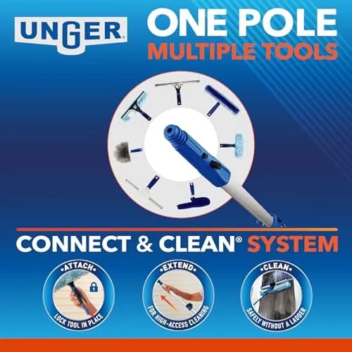 Unger Professional 16-inch Stainless Steel Window Squeegee with Rubber Blade | Streak-Free Cleaning for Homes and Offices thumbnail 8