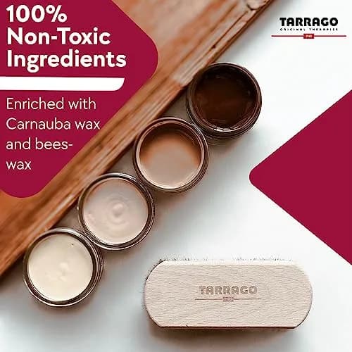 Tarrago Shoe Cream Professional Shoe Polish for Leather Boots, Shoes, Purse, Furniture 50 ml | Eco Friendly Leather Conditioner thumbnail 4